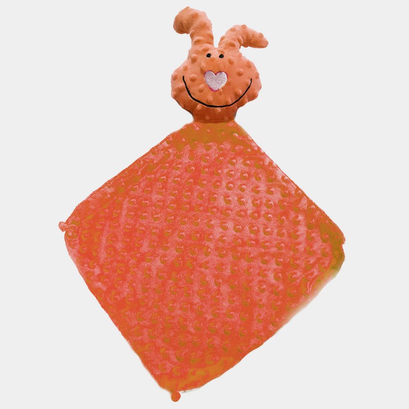 doudou coton Oeko-Tex fabriqué en france rouge corail