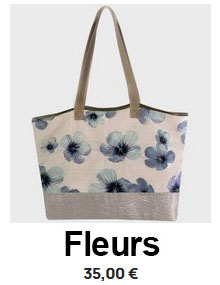 sacs cabas fait main fabriqué en france fleur bleue
